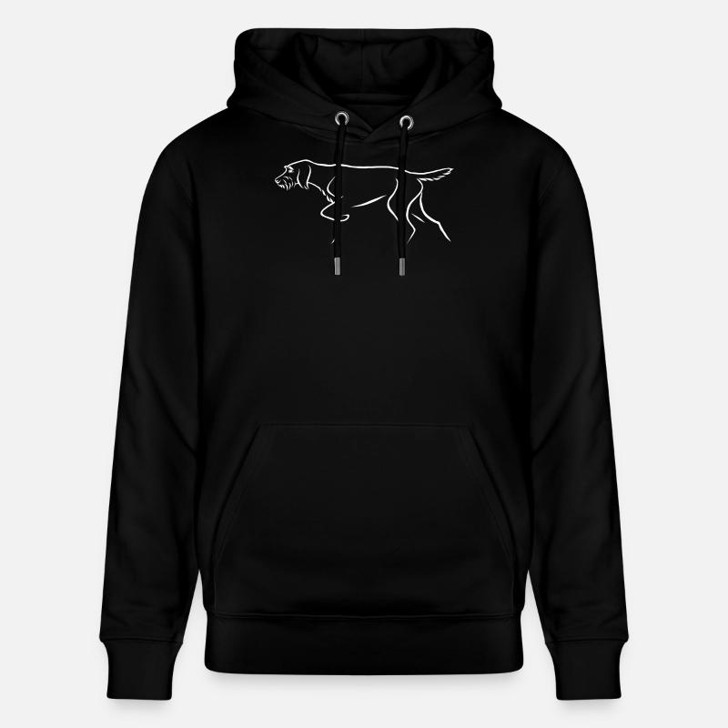 Pointeur à poil dur - Sweat à capuche bio CRUISER Stanley/Stella Unisexe - noir