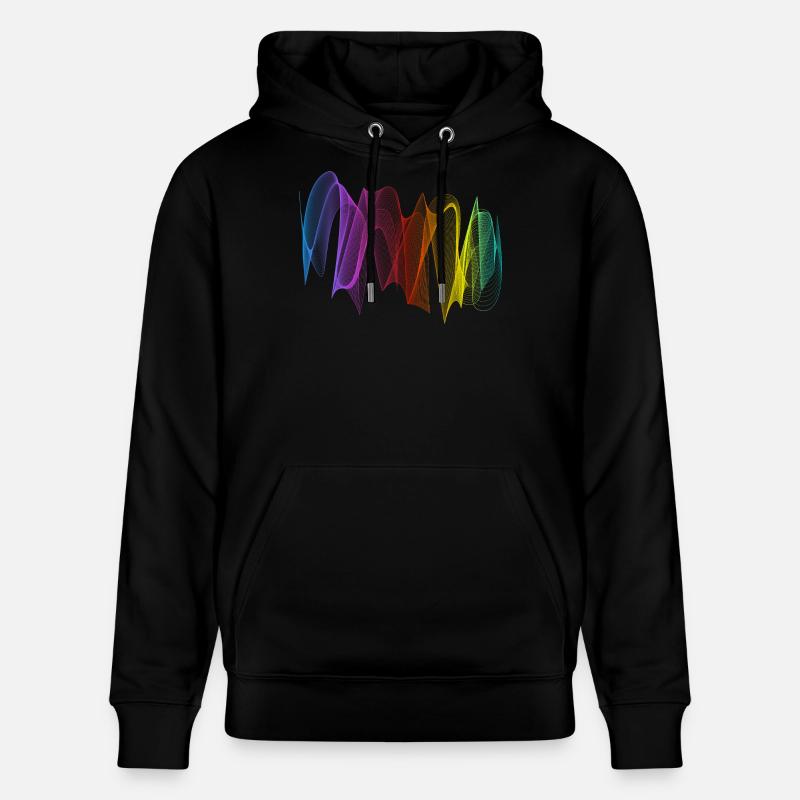 Lignes abstraites Design 07 - Sweat à capuche bio CRUISER Stanley/Stella Unisexe - noir
