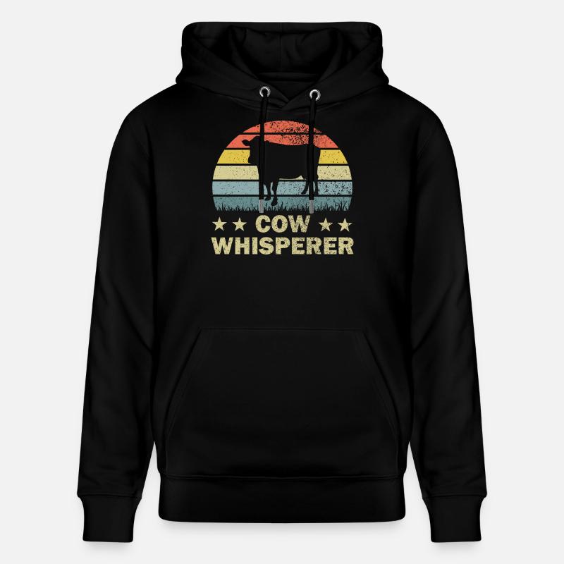 Vache Vaches - Sweat à capuche bio CRUISER Stanley/Stella Unisexe - noir