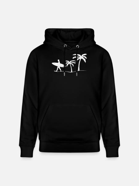 Surfer Surfing - Stanley/Stella CRUISER Unisex Organic Hoodie - black