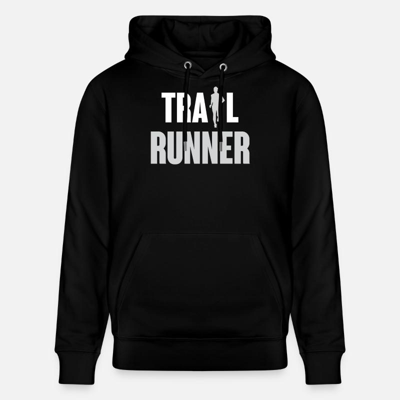 Coureur de trail - Sweat à capuche bio CRUISER Stanley/Stella Unisexe - noir