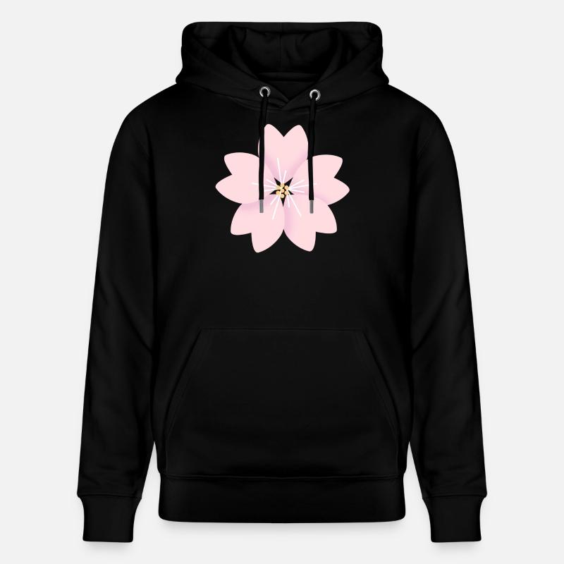 Fleur de cerisier - Sweat à capuche bio CRUISER Stanley/Stella Unisexe - noir