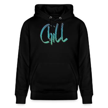 Chill mal wieder - Stanley/Stella Unisex Bio-Hoodie CRUISER  - Schwarz - Vorne - Alina (178cm) & Michal (187cm)