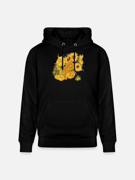Van Gogh Sunflowers | Exempted sunflowers - Stanley/Stella CRUISER Unisex Organic Hoodie - black
