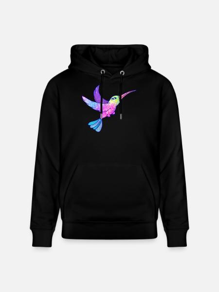 Colibri oiseau mignon animaux - Sweat à capuche bio CRUISER Stanley/Stella Unisexe - noir