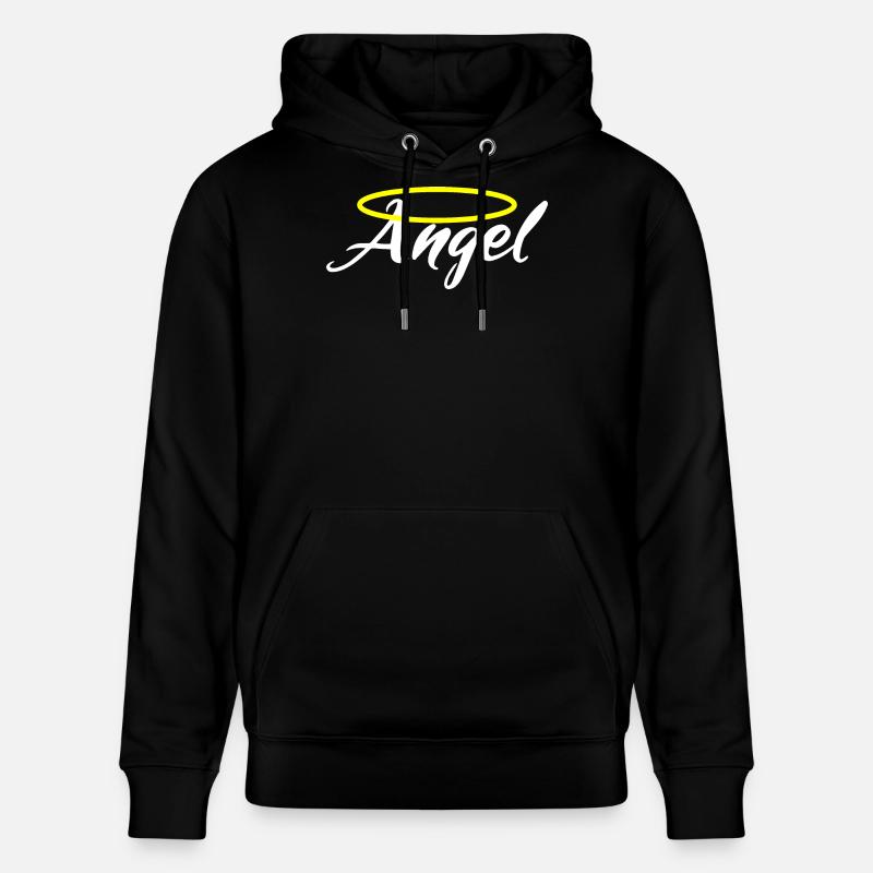 Ich bin ein Engel - Angel - Stanley/Stella Unisex Bio-Hoodie CRUISER  - Schwarz