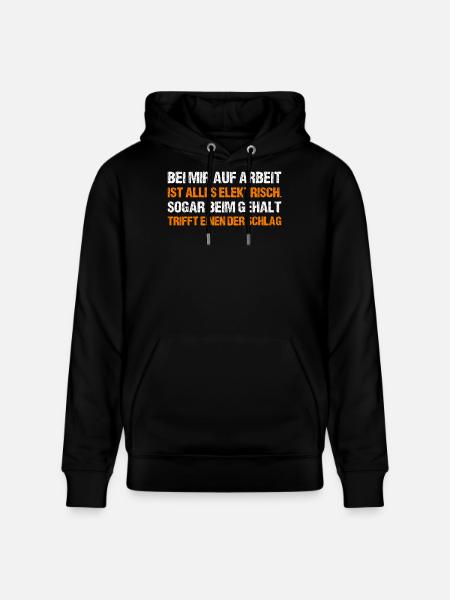 BEI MIR AUF ARBEIT - Stanley/Stella Unisex Bio-Hoodie CRUISER - Schwarz