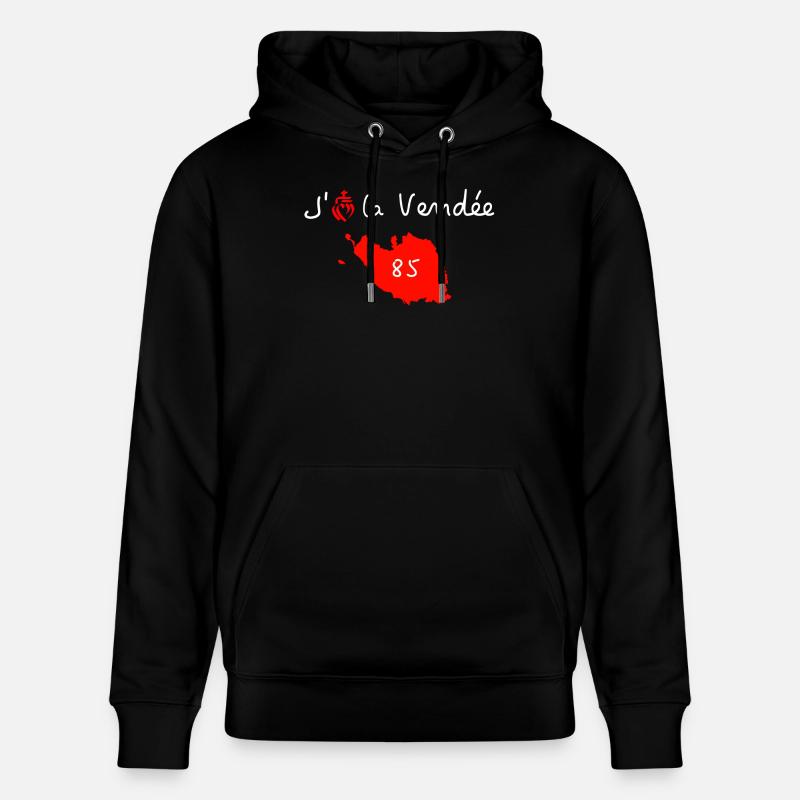 j'aime la vendee carte 85 - Sweat à capuche bio CRUISER Stanley/Stella Unisexe - noir