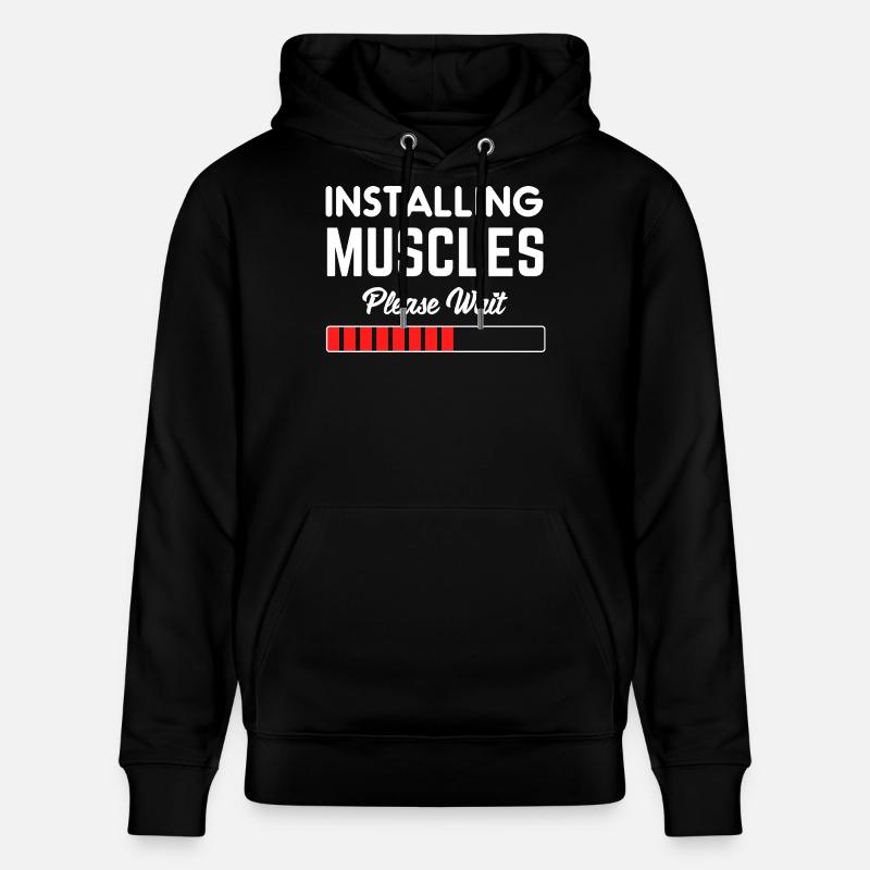 Installing Muscles Please Wait - Sweat à capuche bio CRUISER Stanley/Stella Unisexe - noir