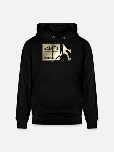 40 years young tennis player - Stanley/Stella CRUISER Unisex Organic Hoodie - black