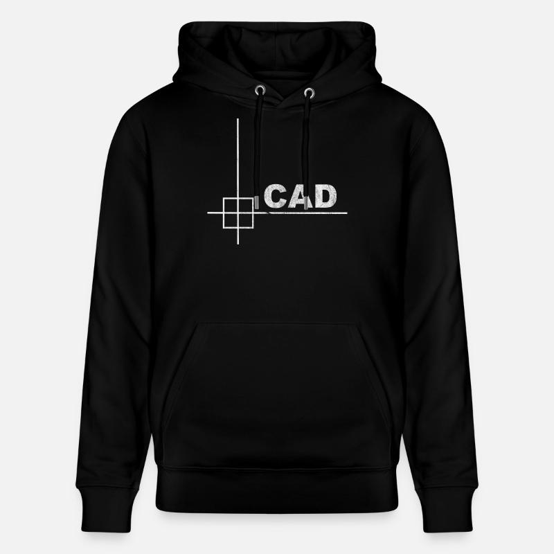 Conception technique minimale CAD Designer - Sweat à capuche bio CRUISER Stanley/Stella Unisexe - noir