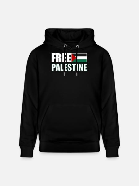 Free Palestine - Stanley/Stella CRUISER Unisex Organic Hoodie - black