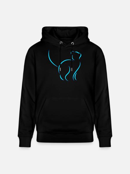 chat - Sweat à capuche bio CRUISER Stanley/Stella Unisexe - noir