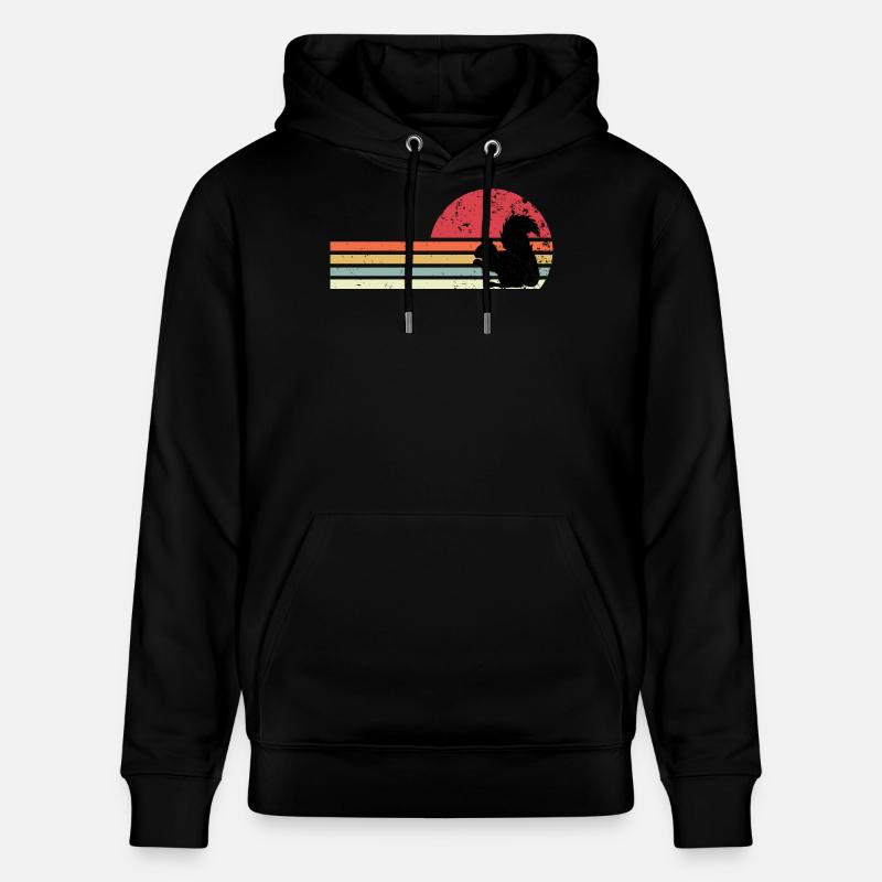 Retro-Eichhörnchen - Stanley/Stella Unisex Bio-Hoodie CRUISER  - Schwarz