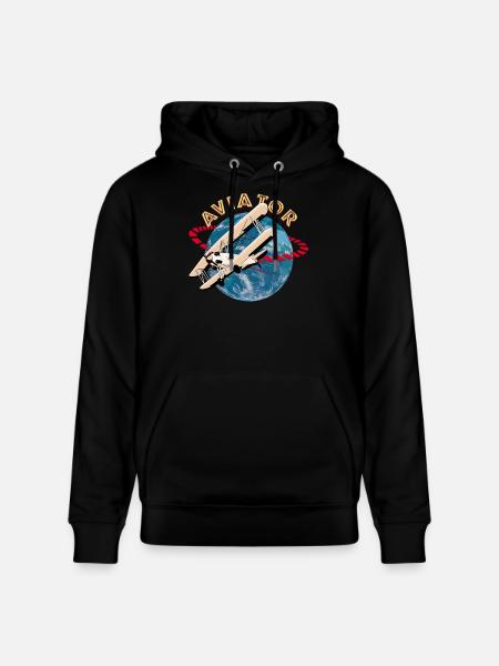 Aircraft Pilot - Aviator - Stanley/Stella CRUISER Unisex Organic Hoodie - black