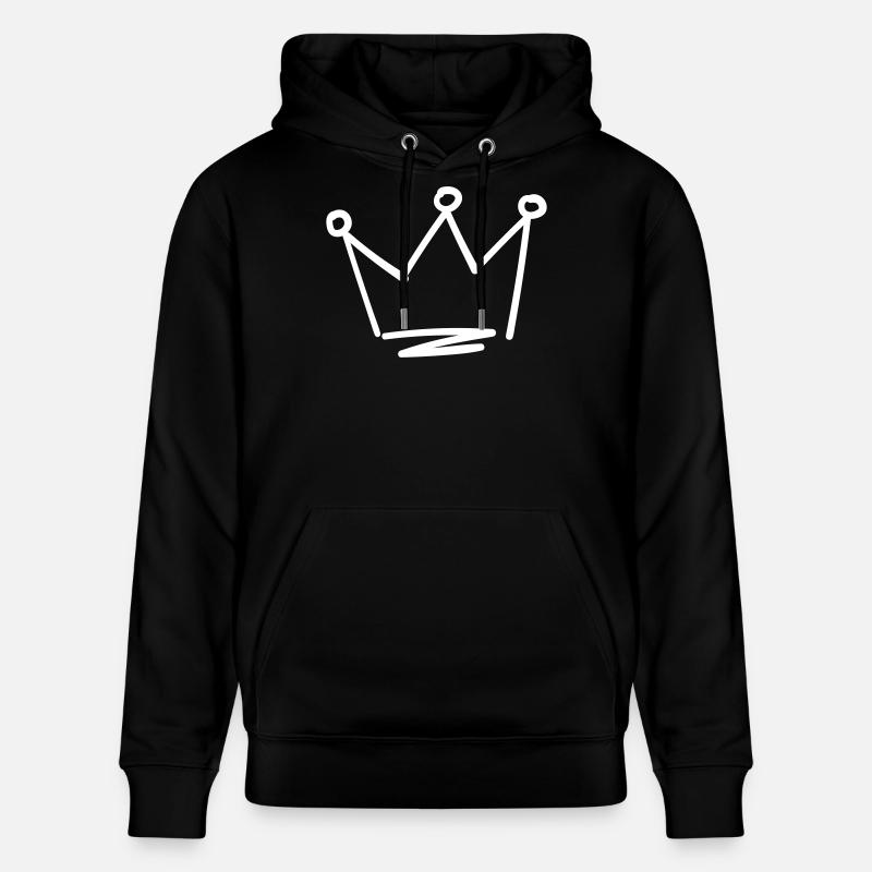 Icône de couronne de symbole - Sweat à capuche bio CRUISER Stanley/Stella Unisexe - noir