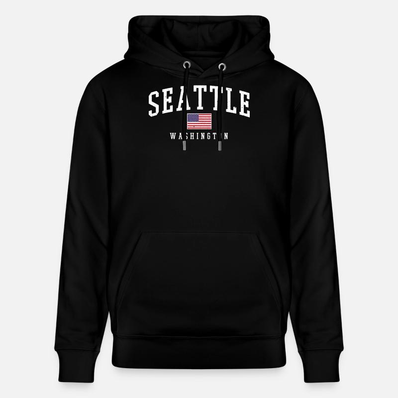 Seattle Washington - Sweat à capuche bio CRUISER Stanley/Stella Unisexe - noir