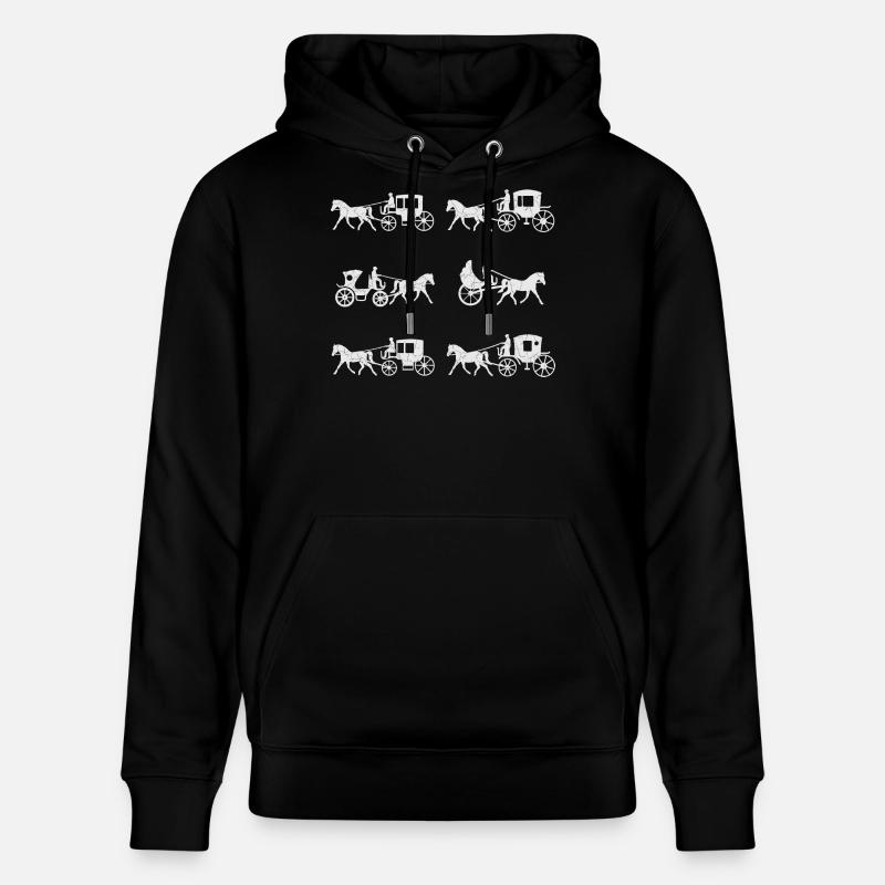 Calèche avec cocher - Sweat à capuche bio CRUISER Stanley/Stella Unisexe - noir