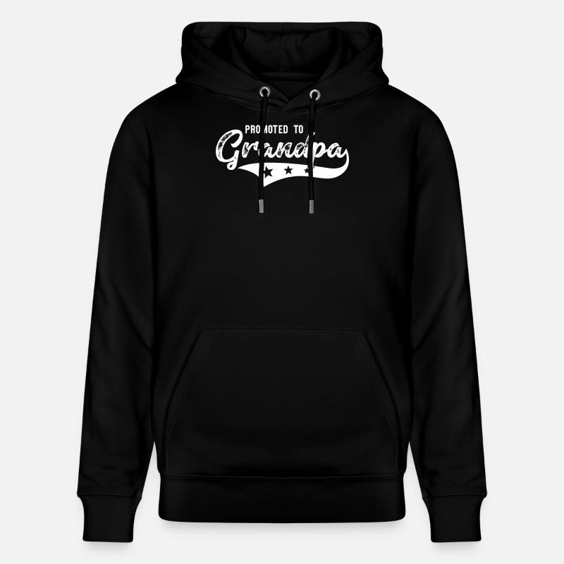 Befördert zum Opa Werdender Großvater - Stanley/Stella Unisex Bio-Hoodie CRUISER  - Schwarz