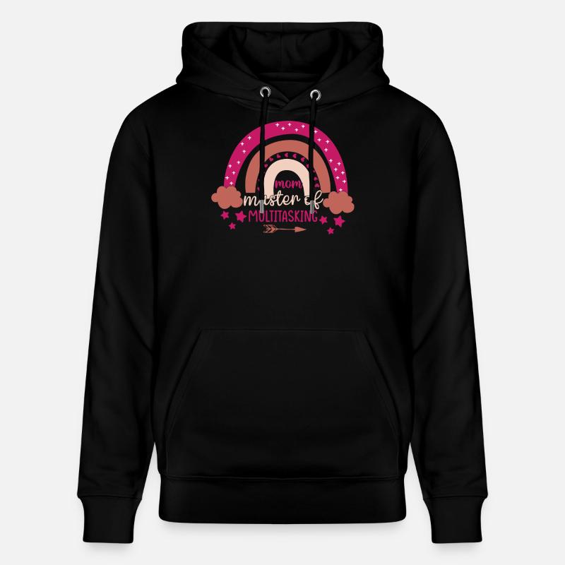 Maman Reine du Multitâche Arc-en-ciel - Sweat à capuche bio CRUISER Stanley/Stella Unisexe - noir