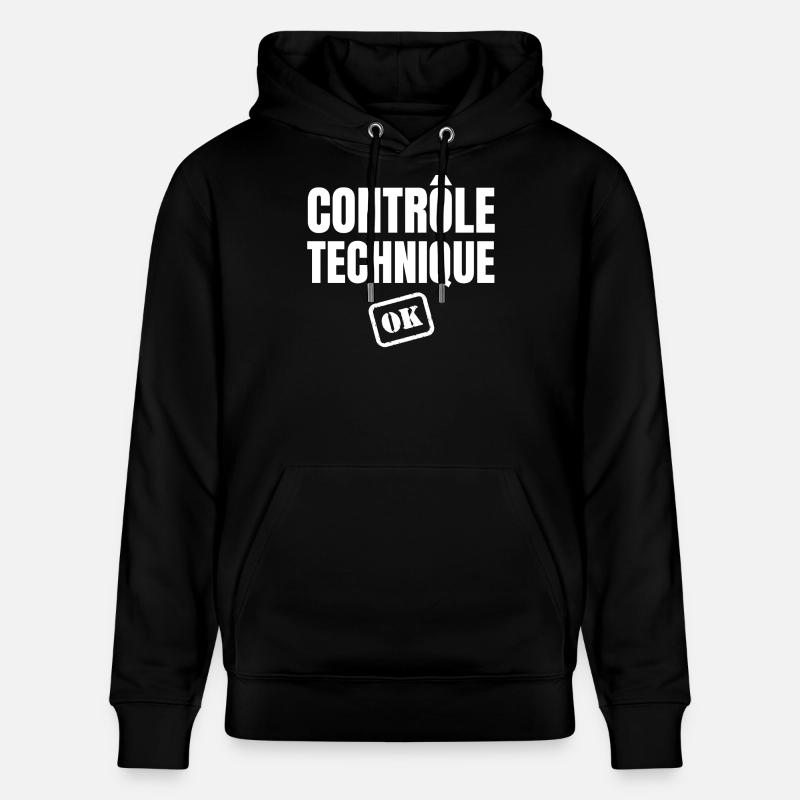 contrôle technique ok, phrase drôle - Sweat à capuche bio CRUISER Stanley/Stella Unisexe - noir