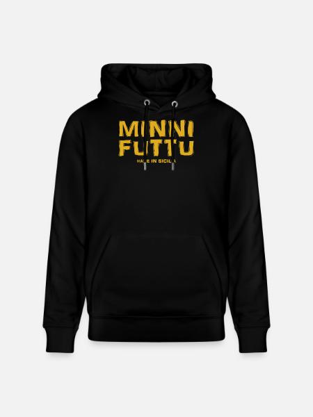 Sicilia maglietta minni futtu t-shirt siciliano - Felpa con cappuccio ecologica unisex CRUISER di Stanley/Stella - nero