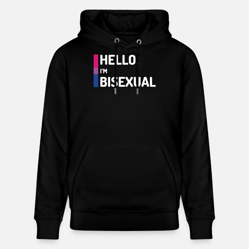 Bonjour, je suis bisexuel - Sweat à capuche bio CRUISER Stanley/Stella Unisexe - noir