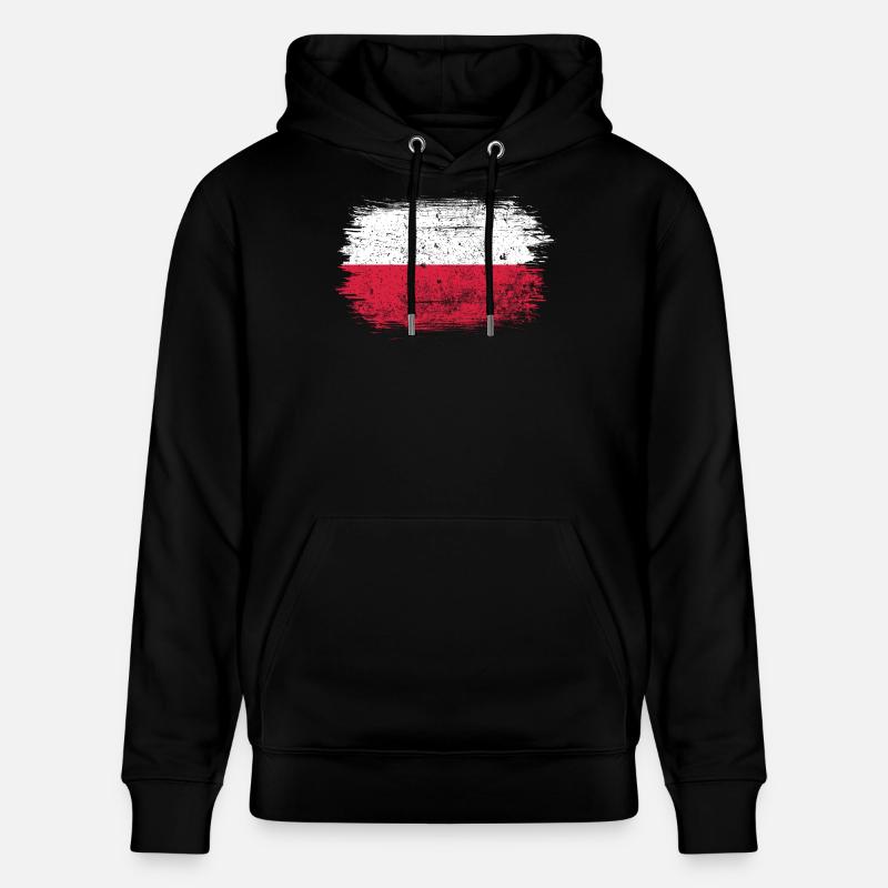 Drapeau polonais Coup de pinceau - Sweat à capuche bio CRUISER Stanley/Stella Unisexe - noir