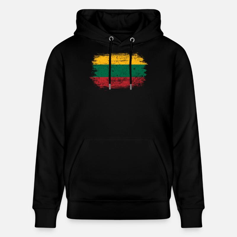 Lebendiger Pan-Flag-Pinselstrich - Stanley/Stella Unisex Bio-Hoodie CRUISER - Schwarz