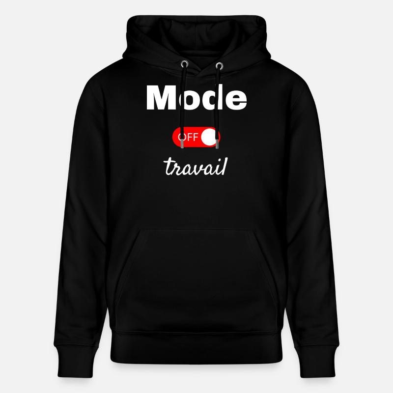 Mode travail off - Sweat à capuche bio CRUISER Stanley/Stella Unisexe - noir