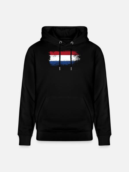 Pinselstrich Holländische Trikolore - Stanley/Stella Unisex Bio-Hoodie CRUISER - Schwarz