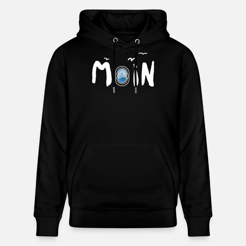 Moin Leuchtturm - Stanley/Stella Unisex Bio-Hoodie CRUISER  - Schwarz