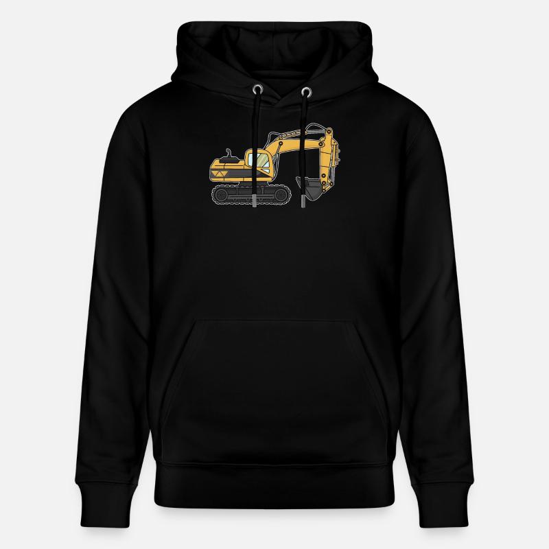 Bagger, Baustelle - Stanley/Stella Unisex Bio-Hoodie CRUISER  - Schwarz