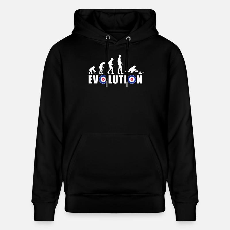 EVOLUTION CURLING Curling Gift Winter - Stanley/Stella CRUISER Unisex Organic Hoodie - black