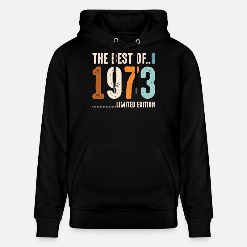 Meilleur de 1973 Édition Limitée - Sweat à capuche bio CRUISER Stanley/Stella Unisexe - noir