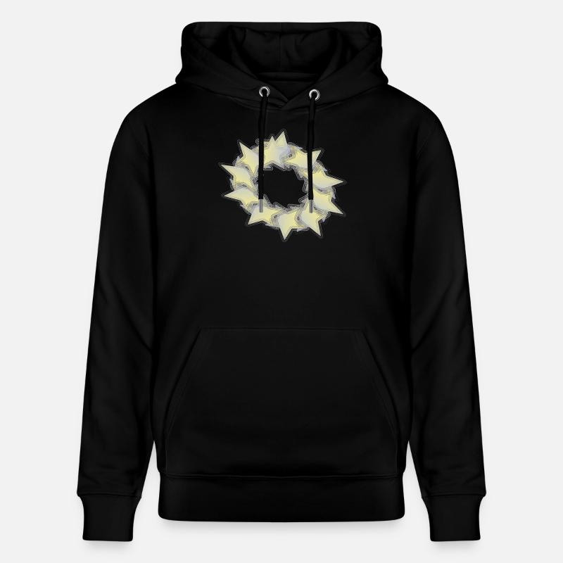 Muster Sternenkreis effect - Stanley/Stella Unisex Bio-Hoodie CRUISER  - Schwarz