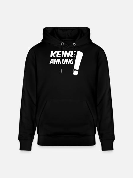 Keine Ahnung - Stanley/Stella Unisex Bio-Hoodie CRUISER  - Schwarz