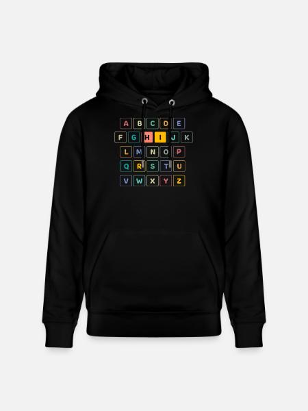 ABC Bunt HI - Kindergarten Preschool School - Stanley/Stella CRUISER Unisex Organic Hoodie - black