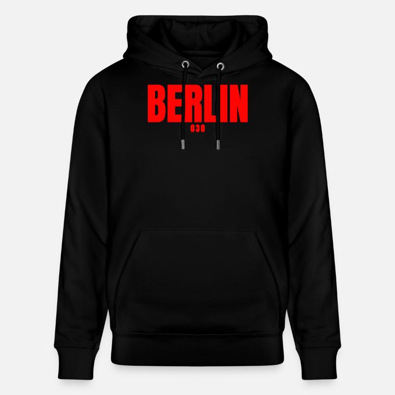 Berlin 030 - Stanley/Stella Unisex Bio-Hoodie CRUISER  - Schwarz