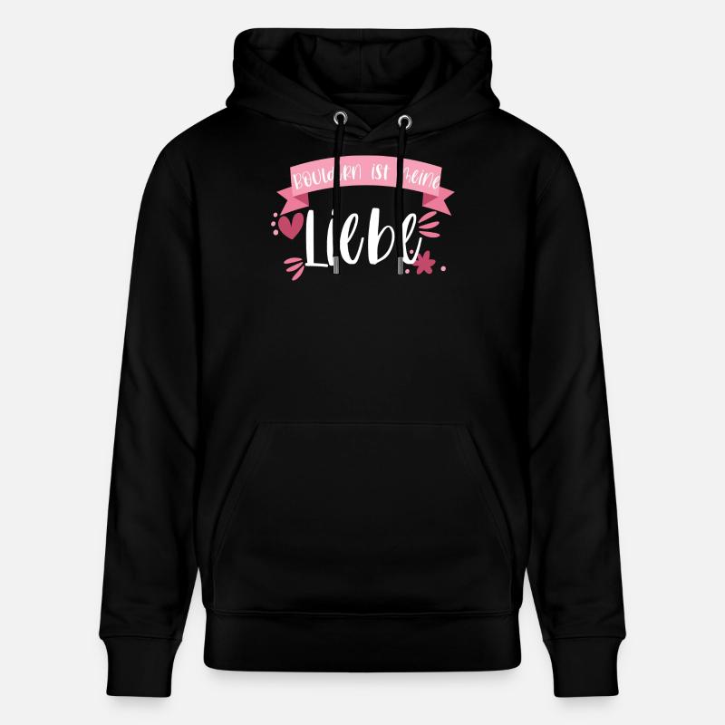 Klettern Bouldern Boulderin Berge Geschenk - Stanley/Stella Unisex Bio-Hoodie CRUISER  - Schwarz