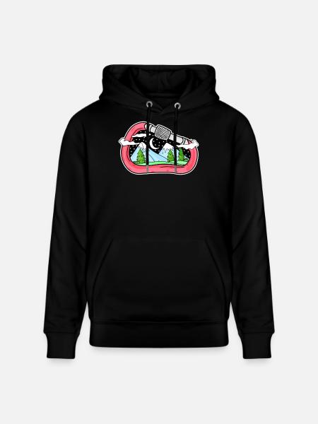 Mountain Mountains Mountain Peaks - Stanley/Stella CRUISER Unisex Organic Hoodie - black