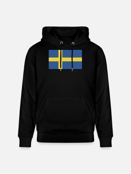 Drapeau suédois - Sweat à capuche bio CRUISER Stanley/Stella Unisexe - noir