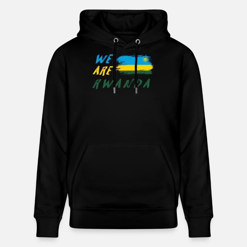Wir sind Ruanda - Stanley/Stella Unisex Bio-Hoodie CRUISER - Schwarz