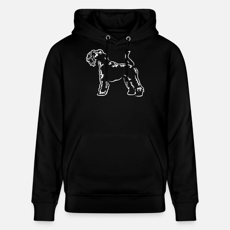 Kerry Blue Terrier "Black Edition" - Stanley/Stella Unisex Bio-Hoodie CRUISER  - Schwarz