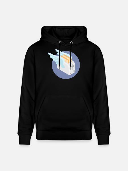 Flying toaster - Stanley/Stella CRUISER Unisex Organic Hoodie - black