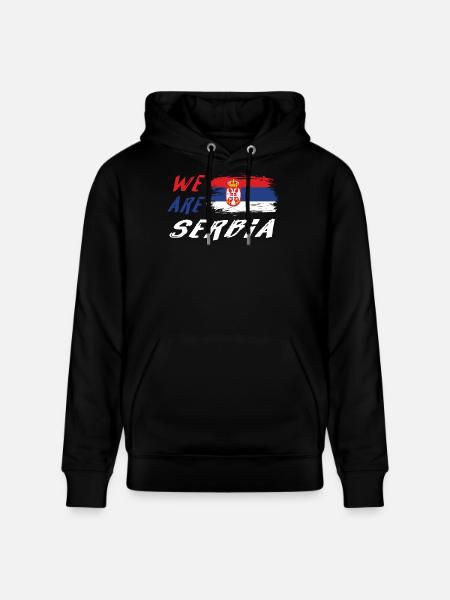 Wir sind Serbien - Stanley/Stella Unisex Bio-Hoodie CRUISER  - Schwarz