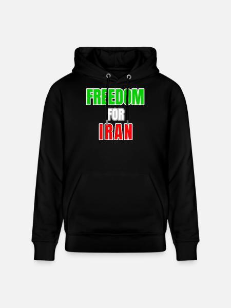 Iran Freedom - Stanley/Stella CRUISER Unisex Organic Hoodie - black