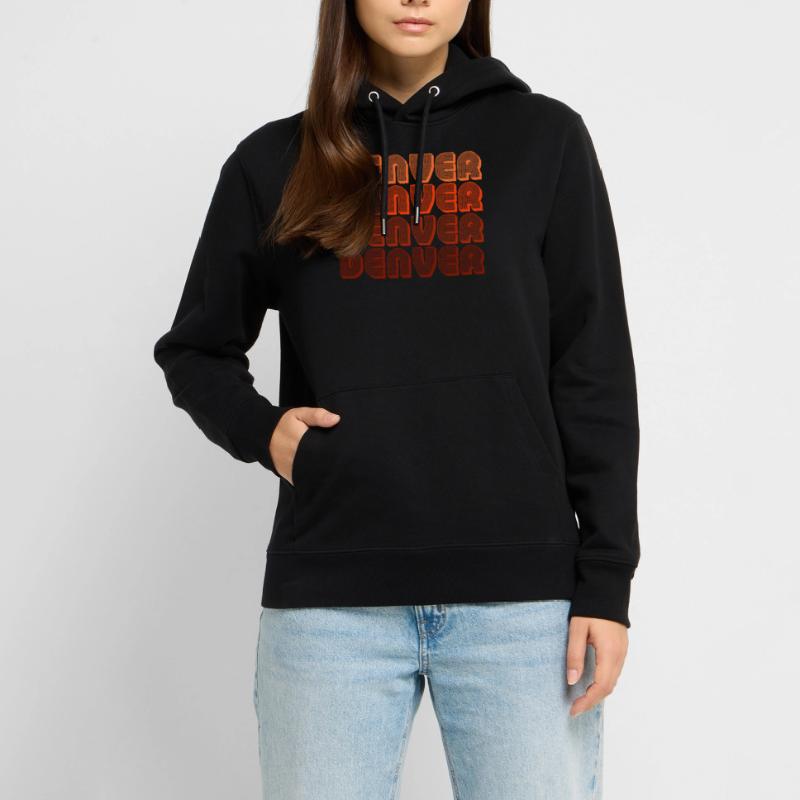 Denver Gradient Retro Pattern Stanley/Stella CRUISER Unisex Organic Hoodie