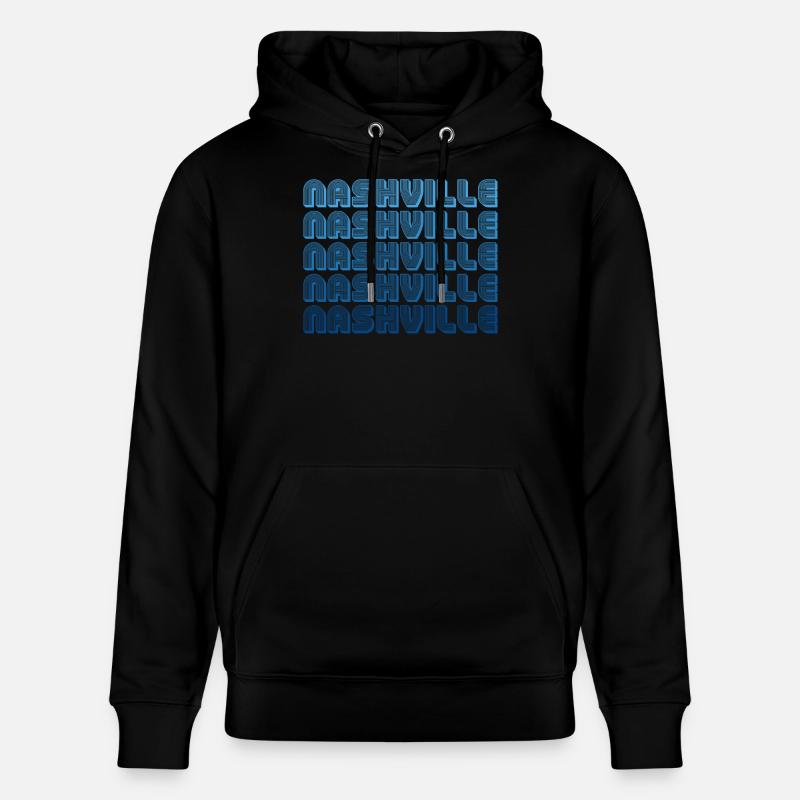 Typographie de Nashville, Tennessee - Sweat à capuche bio CRUISER Stanley/Stella Unisexe - noir