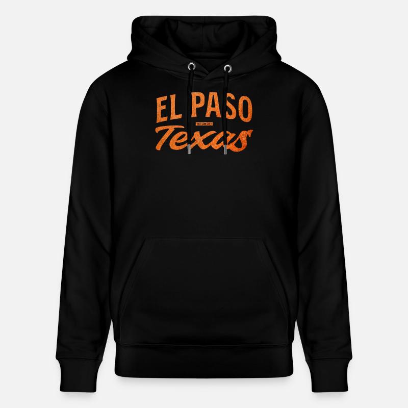 El Paso Texas Script Logo - Stanley/Stella Unisex Bio-Hoodie CRUISER  - Schwarz